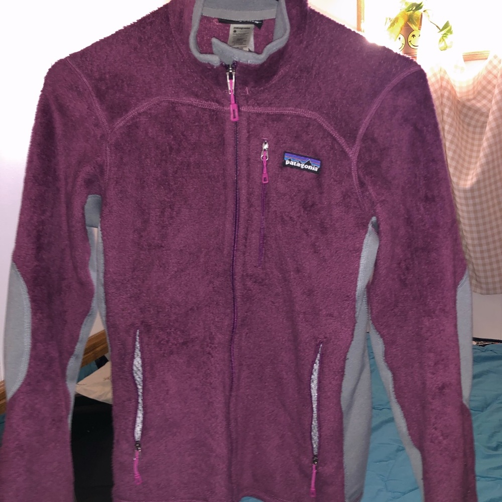 Patagonia fuzzy zip up, rare, XS